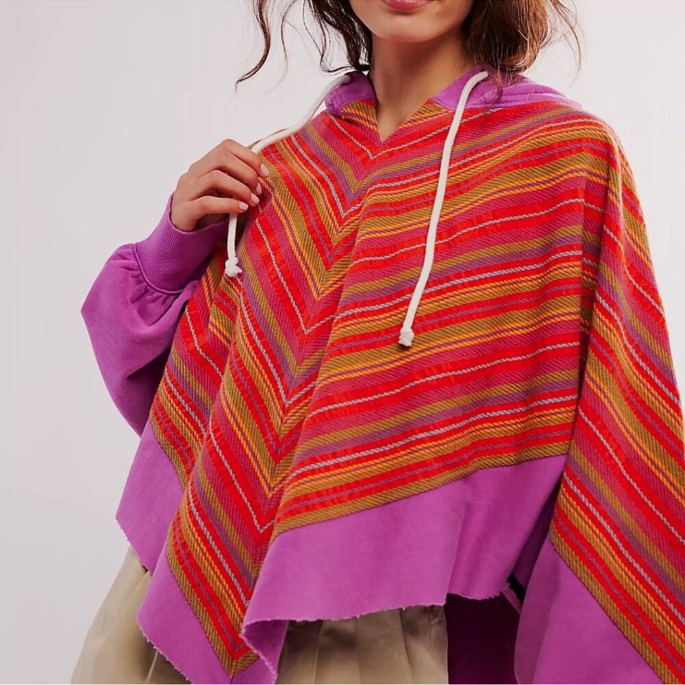 Free People Radness Poncho Sweatshirt Size XS/S